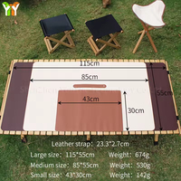 Tapis de table de camping en cuir PU de haute qualité, imperméable, housse de table d'extérieur, tapis de bureau multifonctionnel pour le bureau et la maison