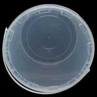 Seau rond transparent de 5 gallons avec couvercle et poignée en plastique, en PP durable de qualité alimentaire, logo personnalisé, vente en gros