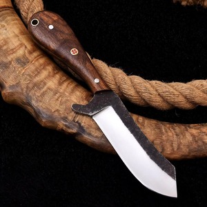 Couperet professionnel en acier damas pour la chasse et le Camping manche en bois forgé à la main bricolage qualité personnalisable OEM Camping couteau couverture - Product Image 5