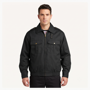 Chaqueta Cortavientos de Algodón Personalizada OEM para Guardias de Seguridad, Conjunto de Ropa de Trabajo para Otoño/Primavera - Product Image 1