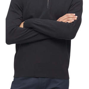 Maglione Classico da Uomo Calvin Klein in Cashmere con Zip 1/4, Colore Antracite, Taglia Piccola - Caldo, Mezza Manica con Motivo Stampato per Autunno/Inverno - Product Image 3