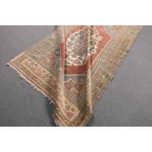 Alfombra Vintage de 3.5x5.4 pies, Alfombra Turca Decorativa, Alfombra Marroquí de Lana Roja y Azul - Product Image 4