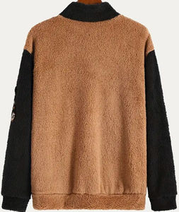 Sudadera de felpa con cuello levantado y patrón de oso personalizado para hombre de alta calidad, Jersey informal de manga larga transpirable holgado - Product Image 4