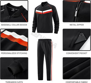 Logo surdimensionné à capuche et survêtement deux pièces ensemble pour hommes chaud polaire éponge survêtement décontracté hiver survêtement chaud athlétique tenue équipement - Product Image 3