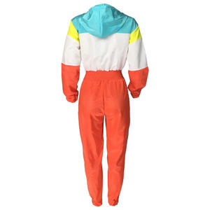 2024 logotipo personalizado 100% algodón rompevientos chándal chaqueta pantalón conjunto de alta calidad transpirable impermeable peso medio sólido OEM Unisex - Product Image 2