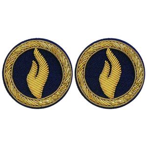 Article Offre Spéciale Paire d'onglets de col brodés pour uniformes Insignes authentiques Accessoires d'uniforme de service Ronpex de qualité supérieure - Product Image 5
