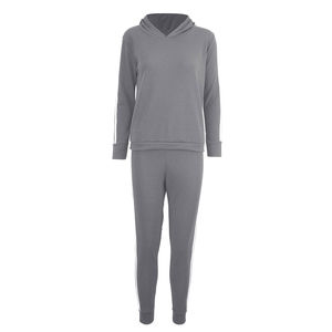 New Design Piping Detail Zip Through <b>Straight</b> <b>Leg</b> Tracksuit For <b>Women</b> Hoodie & <b>Jogger</b> 2 Piece Set For Casual Gym & Sportswear - Product Image 3