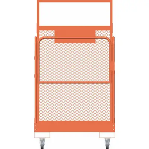 Nouvelle plate-forme de sécurité de travail aérien de panier d'ascenseur de chariot élévateur en acier de haute qualité avec Rails garantis - Product Image 3