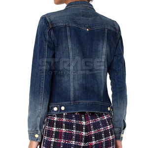 Conception de logo personnalisée, veste en jean pour femmes en coton tricoté d'hiver, respirante, service OEM en gros en stock - Product Image 3