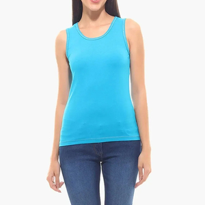 Lightweight <b>High</b> Quality Women's Tank <b>Top</b> New Arrival Knitted Fabric Front Logo Customizable Colors & Sizes - Product Image 5