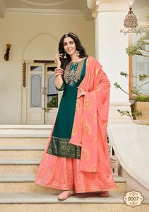 Nouveau costume salwar de créateur indien pakistanais Heavy Jam Silk pour femme collection exclusive - Product Image 3