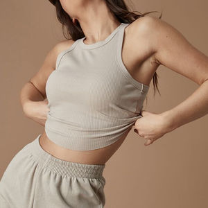 Débardeurs pour femmes personnalisés, impression de logo personnalisée, vêtements de sport décontractés à séchage rapide, vêtements de sport pour la salle de sport, débardeurs respirants pour femmes, crop top - Product Image 4