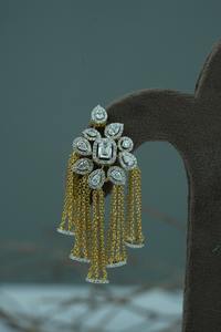 Boucles d'oreilles tendance pour femme en diamant blanc taille émeraude de clarté VS1 cultivé en laboratoire, certifiées IGI SGL, plaquées or rose, élégantes pour mariage - Product Image 4