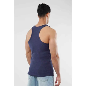 เสื้อกล้ามออกกำลังกายคุณภาพสูงสำหรับฟิตเนสและเพาะกาย ขายส่ง เสื้อกล้ามผู้ชายลำลอง ผ้าริบเนื้อฝ้ายยืดหยุ่น - Product Image 4