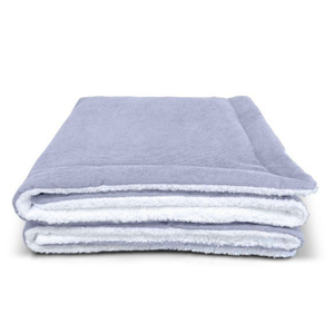 Couverture de luxe personnalisée pour chien en velours côtelé gris doublure en peluche douce chaude et confortable jeté pour animaux de compagnie nom personnalisé pour les chiens - Product Image 5