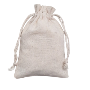 Eco-Friendly Bag with Custom Logo | Personalized Canvas Cotton Drawstring Pouch for Gift, Soap, and <b>Candle</b> - Product Image 2