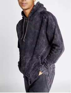 เสื้อมีฮู้ดของผู้ชายเสื้อมีฮู้ดสำหรับผู้ชายเสื้อคอตตอนออร์แกนิกฟอกซีดซีดซีดซีดซีดซีดซีดแบบย้อนยุค - Product Image 4