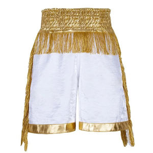 Pantalones Cortos de Boxeo con Cintura de Color Personalizado y Borlas, Ligeros, Transpirables, 100% Poliéster, para Adultos Unisex, Uso en Artes Marciales - Product Image 4