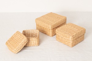 Boîte carrée compacte avec couvercle, boîte de rangement artisanale, écologique, naturelle, décoration intérieure et extérieure, vente en gros du Vietnam - Product Image 3