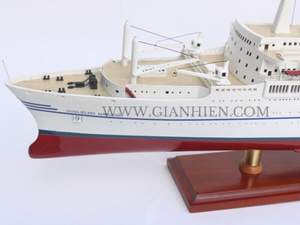 Gia Nhien Fabricant Conception personnalisée quantité minimale de commande basse SS GUGLIELMO MARCONI MODÈLE DE BATEAU EN BOIS-MODÈLE DE BATEAU EN BOIS DE HAUTE QUALITÉ - Product Image 4