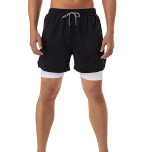 Pantalones cortos para correr 2 en 1 para hombre personalizados al por mayor, pantalones cortos deportivos para Fitness, proveedor de moda al por mayor, pantalones cortos de chándal para Unisex, 2025 - Product Image 5
