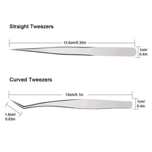 Juego de Pinzas para Pestañas Profesionales de Acero Inoxidable, Diseño Nuevo, Venta al por Mayor, Personalizadas - Product Image 4