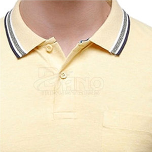 Venta al por mayor nuevo estilo patrón sólido para camiseta Polo en colores personalizados buena venta 220 gramos tejido de punto servicio OEM - Product Image 3