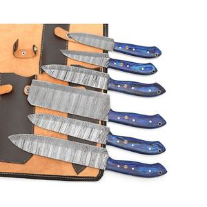 Jexmoo Ensemble de couteaux de chef professionnels faits à la main en acier Damas écologique, 6 pièces, manche en bois, ambidextre, moderne, compatible lave-vaisselle - Product Image 3