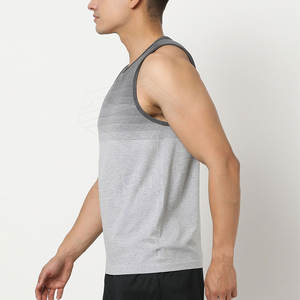 Camiseta sin mangas de gimnasio para hombre, camiseta de entrenamiento de tela transpirable, el mejor producto al por mayor, de talla grande, sin mangas, diseño liso - Product Image 4