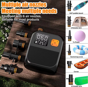 משאבת אוויר ניידת קיאק חיצונית גומי סירה supdle לוח אוהל משאבת אוויר אלחוטית משאבת אוויר אלחוטית - Product Image 5