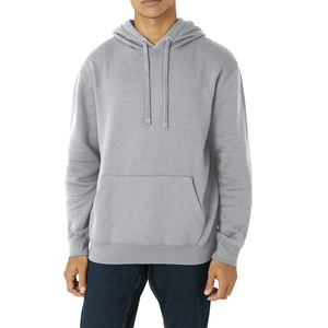Sweat à capuche pull lourd de haute qualité pour hommes 500gsm 100% coton éponge française conception d'épaule goutte sans cordes capuche surdimensionnée - Product Image 4