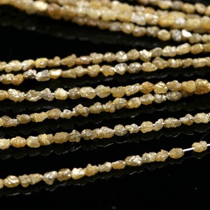Diamant brut jaune de haute qualité, diamant brut non taillé, rondelles, pépites, bijoux personnalisés, 15 pouces de long, 100% naturel - Product Image 4