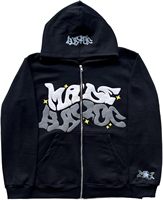 Sudadera con Capucha de Invierno para Hombre, Personalizada con Logotipo, de Alta Calidad, Impresión 3D Puff, Poliéster/Algodón, Cierre Completo, Talla Grande, Transpirable, de Secado Rápido