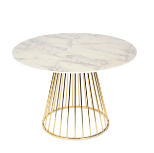 Haute qualité grande vente décor à la maison meubles dernier Style marbre haut or fini cadre métal Table basse pour salon - Product Image 1