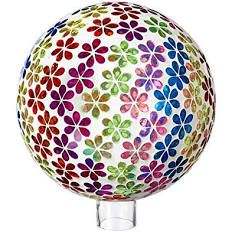 Elegantes adornos de árbol de espejo de cristal redondo Bolas colgantes de Navidad con opciones de color rojo rosa, azul y personalizado - Product Image 3