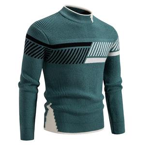 Suéteres para Hombre, Manga Larga, Jacquard, Cuello Redondo, Jersey, Ropa para Hombre, Transpirable, Tejido de Punto, Suéter para Hombre 2025, Personalizado OEM - Product Image 2