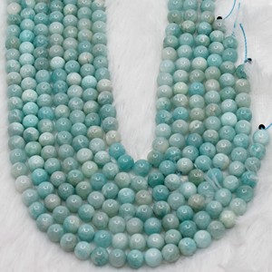 Perles rondes en amazonite naturelle de 8 mm, pierres précieuses de guérison pour la fabrication de bijoux, méditation - Product Image 4