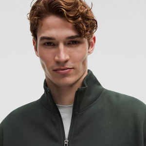 เสื้อฮู้ดผู้ชายแบบสวมหัวไม่มีเชือก20% ผ้าฝ้าย80% หนักผ้าโพลีเอสเตอร์สีทึบสำหรับฤดูหนาว - Product Image 3