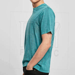 Camisetas de manga corta informales de verano para hombre, 100% algodón, tamaño personalizado, hombro caído, estilo lavado con ácido de gran tamaño - Product Image 4