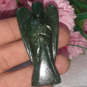 Figurine d'ange aventurine verte de qualité supérieure en cristal sculpté à la main pour la décoration de jardin de bureau à domicile directement de l'Inde - Product Image 3