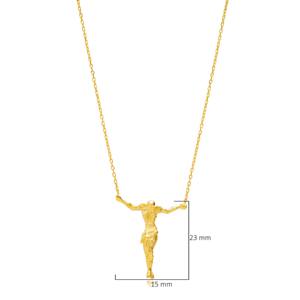 Collar con Colgante de Jesucristo, Diseño Sencillo, Venta al por Mayor, Joyería Turca Hecha a Mano en Plata de Ley 925 - Product Image 3