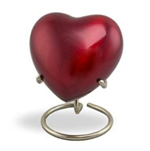 Urnes de crémation de coeur en laiton de haute qualité accessoires funéraires fabriqués par des Indiens urnes en forme de coeur avec support - Product Image 1