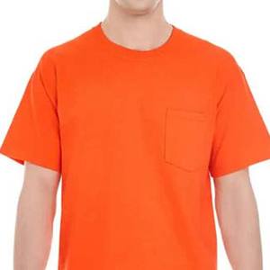 T-shirts pour hommes décontractés à manches courtes de couleur orange, vente en gros, best-seller de l'été, 100% coton, t-shirts pour hommes unis surdimensionnés - Product Image 5