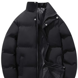 Chaqueta acolchada OEM para hombre más vendida, tela de cuero de venta directa de fábrica de alto fabricante con decoración de piel - Product Image 1