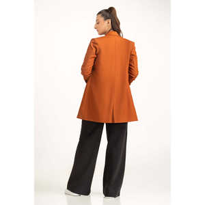 Blazer de Negocios WM-JKT-WS25-252, Corte Regular, Cierre de un Botón, Decoración con Bordado de Cristales, Terciopelo de Lana, Estampado Liso Largo - Product Image 2