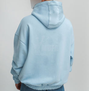 Sweat à capuche surdimensionné 100% coton pour hommes personnalisé de haute qualité Streetwear 500 GSM lourd longue longueur pour bouffée impression hiver plaine - Product Image 3