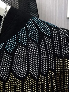 Camisetas de lujo para hombre con logotipo personalizado de diamantes de imitación Hip Hop Camiseta de moda Algodón Bling Diseño Proveedor al por mayor - Product Image 5