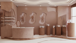 ตู้โชว์เครื่องประดับแบบสั่งทำตู้โชว์ติดผนังไม้เคสเครื่องประดับตู้โชว์เครื่องประดับพร้อมไฟ LED - Product Image 5