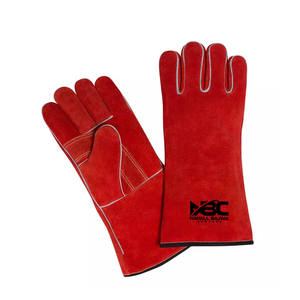 Guantes de trabajo de cuero de vaca, de alta calidad, cuero partido, para soldar, a precio barato - Product Image 5