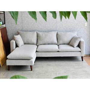 Sofá Esquinero en Forma de L de Tres Plazas SFL68023 220x86cm con Tapicería de Tela y Patas de Madera para Salas de Estar - Product Image 2